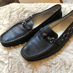 Tods black loafers